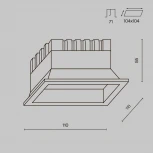 Встраиваемый светильник 12W Maytoni Okno DL056-12W3-4-6K-W (LED, 220V, круглые, IP44)