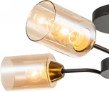 Потолочная люстра на штанге Escada Vertigo 1131/4P Black/Gold 4x60Вт E27, металл/стекло, черный/золото (220V)