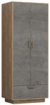 Шкаф Woodville Эго Шк-1 на подиуме дуб крафт золотой / камень темный 455855