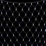 Светодиодная Сеть с Колпачком 2 x 2 м Белая 220В, 256 LED, Провод Прозрачный ПВХ, IP65