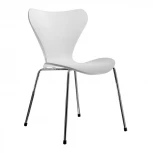 Стул Seven белый с хромированными ножками