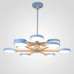 Потолочная люстра Wi-Fi на штанге Turna Dbl L12 Blue By ImperiumLoft Turna-Dbl01 (LED, 220V, голосовое управление, умный дом - Алиса)