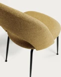 Обеденный стул La Forma (ex Julia Grup) Mahalia (Горчичный/ Пена,Металл,Сталь,Фанера)