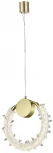 Подвесной светильник хрустальный светодиодный Newport 8280 8280/S gold NEW (220V, на тросе, кольцо)