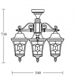 Потолочный светильник уличный Oasis Light VENECIA 2S 91870SA/3 Bl (220V, фонарь, IP44)