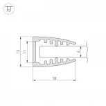 Профиль TOP-SHELF6-2000 ANOD (Алюминий) 016978 Arlight