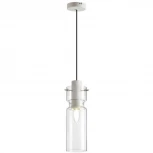 Подвесной светильник Odeon Light Scrow 5057/1B PENDANT белый/прозрачный/металл/стекло E27 1*40W (220V, на проводе, круглые)