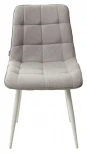 Стул CHIC VF-19/ VF-20 светло-серый/ серый, ткань/ белый каркас