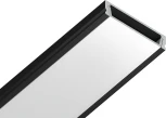 Алюминиевый профиль накладной для светодиодной ленты до 20мм Ambrella Illumination GP1800BK