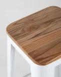 Стул барный Stool Group TOLIX WOOD белый глянцевый УТ000001864