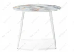 Стеклянный стол Woodville Кловис кианит / белый 474328