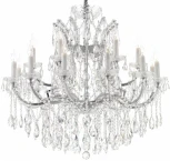 Подвесная люстра большая iLamp Diamond 6071-18 CR+CL (220V, на цепи, подсвечник, свеча)