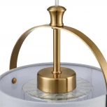 Подвесной светильник Lumion Jane 6592/1 латунь/серый, металл/текстиль, стекло E14 1*40W 220V (на проводе, круглые)