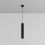 Арматура из металла. Встроенный LED-источник света утоплен в корпусе. Maytoni Technical P072PL-L12B4K-1 Focus LED (220V, на проводе, круглые)