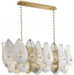 Подвесная люстра Odeon Light Cabochon 5050/14 золото/прозрачный/металл/стекло/фарфор/металл E14 14*40W