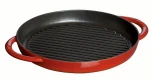Сковорода-гриль круглая, 26 см, с двумя ручками, вишневая 1203006 Staub
