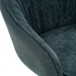 Стул с подлокотниками Вайд, каркас Белый, велюр Темно-зеленый 2500000185748 Leset