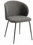 Обеденный стул La Forma (ex Julia Grup) Minna (Серый/ Пена,Металл,Фанера,Сталь)