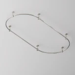 Шинопровод магнитный полукруг 800 мм Flarity платина Maytoni Busbar trunkings Flarity TRX154-SR-D800-PT (24V)