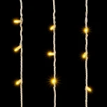 Гирлянда Занавес с Колпачком 2 x 9 м Тепло-Белый 220В, 1800 LED, Провод Белый ПВХ, IP65