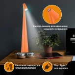 Настольная лампа Arte Milano AM128101 128101/H350/3-6K/3W Orange (регулировка яркости, LED, круглые)