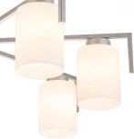 Потолочная люстра на штанге Escada Style 1142/7P Silver 7х60Вт E27, металл/стекло, серебро (220V)