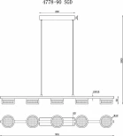Подвесной светильник светодиодный с пультом iLedex Link 4778-90 MBK+SGD (220V, на проводе)