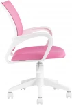 Кресло офисное TopChairs ST-BASIC-W розовый крестовина пластик белый УТ000035494