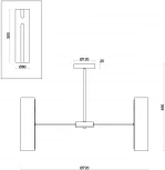 Потолочная люстра на штанге Freya Fiore FR5368CL-14BS (220V, круглые)