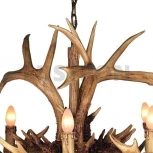 Подвесная люстра Omnilux Loureiro OML-52003-08 (220V, на цепи, подсвечник, свеча, рога)