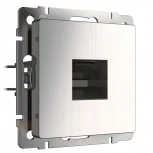 Розетка Ethernet RJ-45 (глянцевый никель) Werkel W1181002 (a051079)