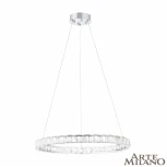 Подвесной светильник Arte Milano Venezia 311311/D600 NI (регулировка яркости, LED, 220V, хрусталь, пульт управления, на тросе, кольцо)