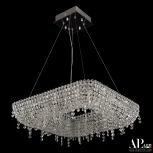 Подвесная люстра светодиодная APL LED Sicilia SH504.0.50.B.Ni.4000 (220V, хрусталь, на тросе)
