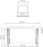 Керамический стол Селена 160 (Селена 2 160х90х77 белый мрамор / золото) Notta арт.572185