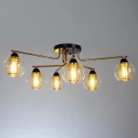 Потолочная люстра на штанге Arte Lamp Manchester A7045PL-6BK (220V, шарики)