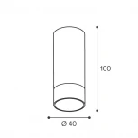 Точечный светильник накладной Wolta WSL-MR11/15BG под лампу MR11 с цоколем GU10 Черный / золотой PETITE