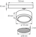 Трековый светильник трехфазный светодиодный Kanlux BTL 35661 (220V)