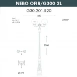 Наземный фонарь Fumagalli GLOBE 300 G30.202.R20.AZF1R (220V, фонарь, шар, IP55)