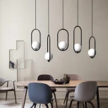 Подвесной светильник Matthew Mccormick Hoop 50 Black Mila Pendant ImperiumLoft Hoop-B01 (179966-22) (220V, на проводе, шар)