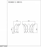 Бра iLamp Gramercy W15602-2 ANB+CL (220V)