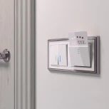 Выключатель двухклавишный с подсветкой (белый) Werkel W1120101 (a051114)