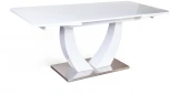Стол раскладной Adams (140+40 см) закаленное стекло белый Top Concept 2000000001036