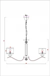 Подвесная люстра Arte Lamp Alhena A4091LM-8CC (220V, на цепи)