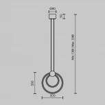 Подвесной светильник Maytoni Link MOD357PL-L14BS3K (LED, 220V, на проводе, кольцо)