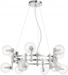 Подвесная люстра Crystal Lux LUXURY SP12 CHROME (220V, на тросе, шарики)