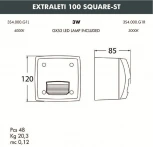 Встраиваемый светильник уличный Fumagalli Leti 3S4.000.000.WYG1L (220V, IP66)
