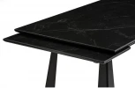 Керамический стол Woodville Бэйнбрук 140х80х76 черный мрамор / черный 530827
