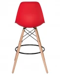 Стул барный DSW BAR (ножки светлый бук, цвет сиденья красный (R-02))