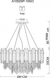 Подвесная люстра Arte Lamp Nicoletta A1052SP-10GO (220V, хрусталь, на тросе)