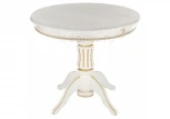 Деревянный стол Woodville Павия молочный / патина золото 406082